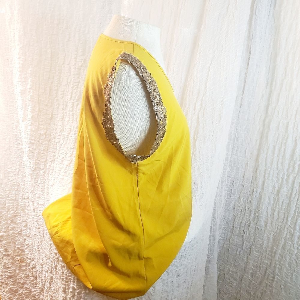 Pearl Mustard Yellow Top Size Large - Picture 3 of 8